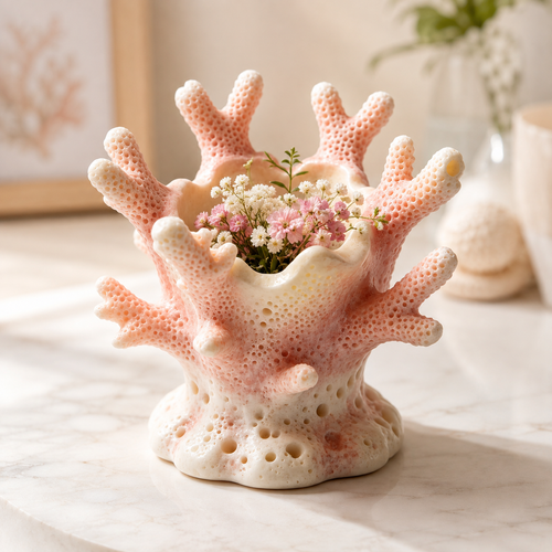 Ocean‑Inspired Simulated Coral Shape Planter