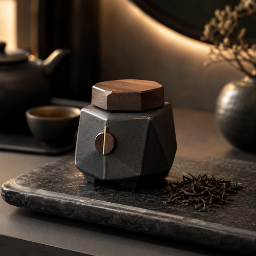 Geometric Ceramic Tea Storage Canister